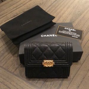 Like NEW Chanel Quilted Boy Wallet